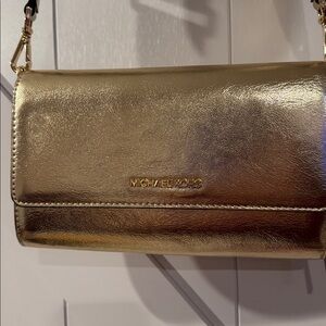 Michael Kors Metallic Gold Crossbody Bag